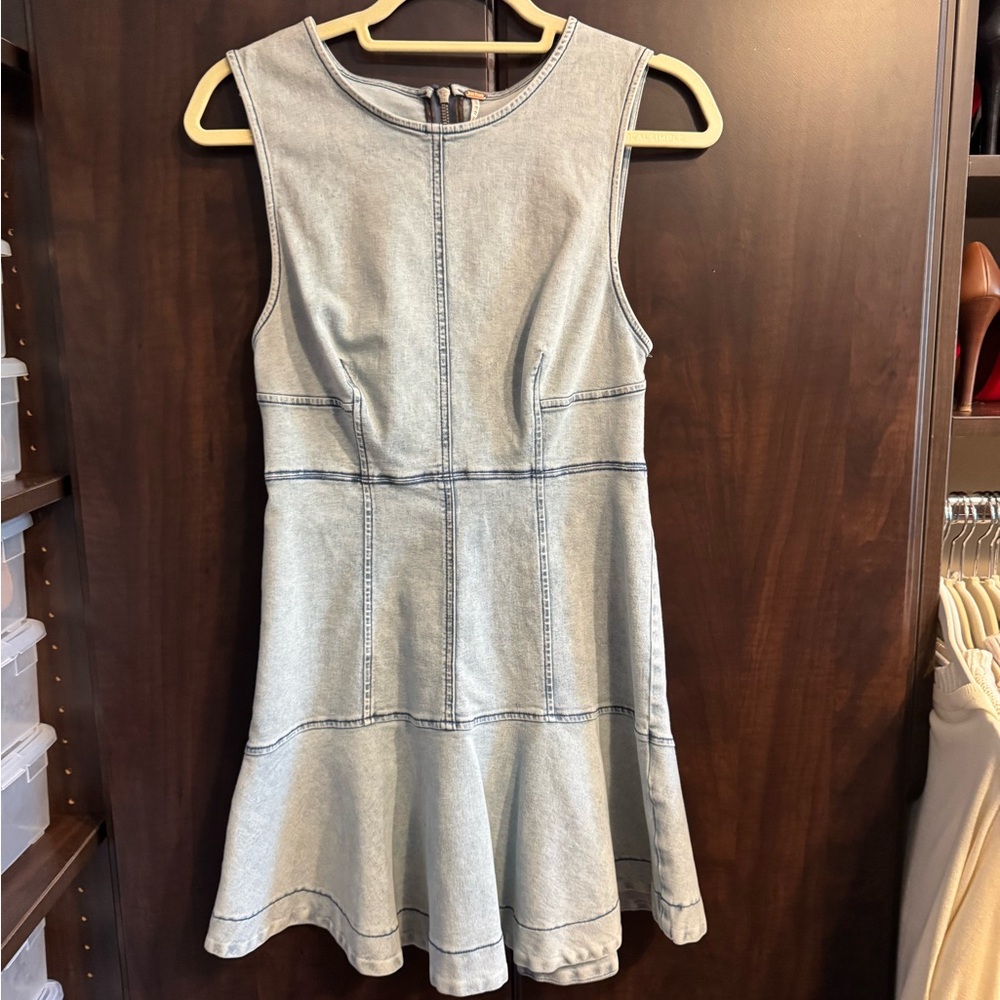 Free People Light Blue Denim Dress
